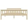 Estructura de cama de madera maciza de pino clara 160x200 cm de vidaXL, Camas y somieres - Ref: Foro24-283224, Precio: 143,18...