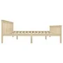 Estructura de cama de madera maciza de pino clara 160x200 cm de vidaXL, Camas y somieres - Ref: Foro24-283224, Precio: 143,18...