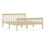 Estructura de cama de madera maciza de pino clara 160x200 cm de vidaXL, Camas y somieres - Ref: Foro24-283224, Precio: 144,86...