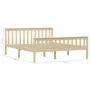 Estructura de cama de madera maciza de pino clara 160x200 cm de vidaXL, Camas y somieres - Ref: Foro24-283224, Precio: 143,18...
