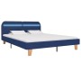 Estructura de cama con LED tela azul 180x200 cm de vidaXL, Camas y somieres - Ref: Foro24-280905, Precio: 166,69 €, Descuento: %