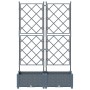 Macetero de Jardín 2 pcs Gris Claro 80 x 40 x 125,5 cm Acero en Macetas y jardineras | Comprar online en Foru.es