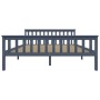 Estructura de cama de madera maciza de pino gris 160x200 cm de vidaXL, Camas y somieres - Ref: Foro24-283230, Precio: 181,00 ...