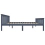 Estructura de cama de madera maciza de pino gris 160x200 cm de vidaXL, Camas y somieres - Ref: Foro24-283230, Precio: 181,00 ...
