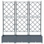 Macetero de Jardín 3 pcs Gris Claro 120 x 40 x 125,5 cm Acero en Macetas y jardineras | Comprar online en Foru.es