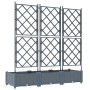 Macetero de Jardín 3 pcs Gris Claro 120 x 40 x 125,5 cm Acero en Macetas y jardineras | Comprar online en Foru.es