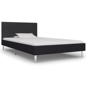 Estructura de cama de tela negro 90x200 cm de vidaXL, Camas y somieres - Ref: Foro24-280941, Precio: 101,49 €, Descuento: %