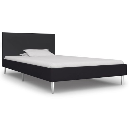 Estructura de cama de tela negro 90x200 cm de vidaXL, Camas y somieres - Ref: Foro24-280941, Precio: 101,49 €, Descuento: %