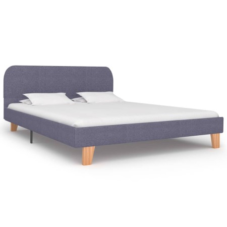 Estructura de cama de tela gris claro 140x200 cm de vidaXL, Camas y somieres - Ref: Foro24-280873, Precio: 147,29 €, Descuent...