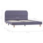 Estructura de cama de tela gris claro 140x200 cm de vidaXL, Camas y somieres - Ref: Foro24-280873, Precio: 147,29 €, Descuent...