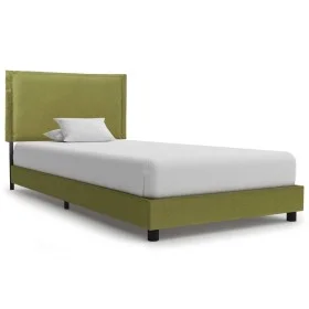 Estructura de cama de tela verde 90x200 cm de vidaXL, Camas y somieres - Ref: Foro24-280996, Precio: 143,40 €, Descuento: %