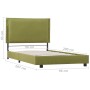 Estructura de cama de tela verde 90x200 cm de vidaXL, Camas y somieres - Ref: Foro24-280996, Precio: 145,66 €, Descuento: %