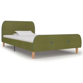 Estructura de cama de tela verde 90x200 cm de vidaXL, Camas y somieres - Ref: Foro24-280931, Precio: 124,61 €, Descuento: %