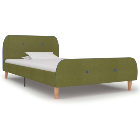 Estructura de cama de tela verde 90x200 cm de vidaXL, Camas y somieres - Ref: Foro24-280931, Precio: 126,17 €, Descuento: %