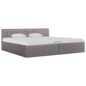 Cama canapé hidráulica con almacenaje tela gris topo 180x200 cm de vidaXL, Camas y somieres - Ref: Foro24-285599, Precio: 355...