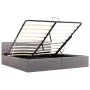Cama canapé hidráulica con almacenaje tela gris topo 180x200 cm de vidaXL, Camas y somieres - Ref: Foro24-285599, Precio: 351...