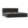 Cama canapé hidráulica de cuero sintético negro 160x200 cm de vidaXL, Camas y somieres - Ref: Foro24-285514, Precio: 321,65 €...