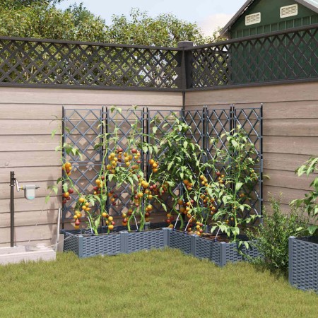 Macetero de Jardín 5 pcs Gris Claro Acero en Macetas y jardineras | Comprar online en Foru.es