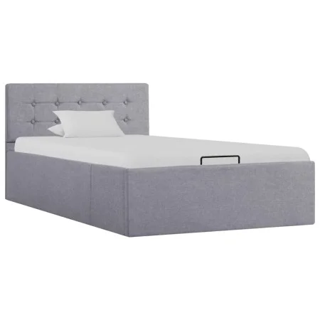 Cama canapé hidráulica con almacenaje tela gris claro 90x200cm de vidaXL, Camas y somieres - Ref: Foro24-285576, Precio: 293,...
