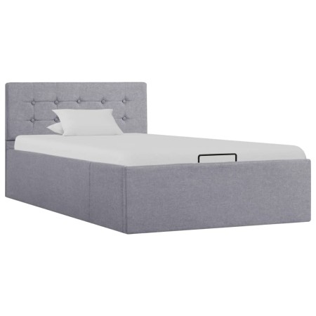Cama canapé hidráulica con almacenaje tela gris claro 90x200cm de vidaXL, Camas y somieres - Ref: Foro24-285576, Precio: 276,...