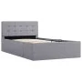 Cama canapé hidráulica con almacenaje tela gris claro 90x200cm de vidaXL, Camas y somieres - Ref: Foro24-285576, Precio: 293,...