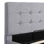 Cama canapé hidráulica con almacenaje tela gris claro 90x200cm de vidaXL, Camas y somieres - Ref: Foro24-285576, Precio: 293,...