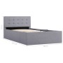Cama canapé hidráulica con almacenaje tela gris claro 90x200cm de vidaXL, Camas y somieres - Ref: Foro24-285576, Precio: 276,...