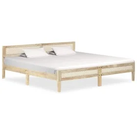 Estructura de cama de madera maciza de mango 200 cm de vidaXL, Camas y somieres - Ref: Foro24-288429, Precio: 173,89 €, Descu...