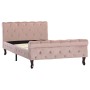 Estructura de cama de terciopelo rosa 100x200 cm de vidaXL, Camas y somieres - Ref: Foro24-288565, Precio: 253,07 €, Descuent...