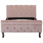 Estructura de cama de terciopelo rosa 100x200 cm de vidaXL, Camas y somieres - Ref: Foro24-288565, Precio: 253,07 €, Descuent...