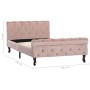 Estructura de cama de terciopelo rosa 100x200 cm de vidaXL, Camas y somieres - Ref: Foro24-288565, Precio: 253,07 €, Descuent...
