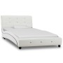Estructura de cama de cuero sintético blanco 90x200 cm de vidaXL, Camas y somieres - Ref: Foro24-280312, Precio: 208,66 €, De...