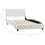 Estructura de cama de cuero sintético blanco 90x200 cm de vidaXL, Camas y somieres - Ref: Foro24-280312, Precio: 208,66 €, De...