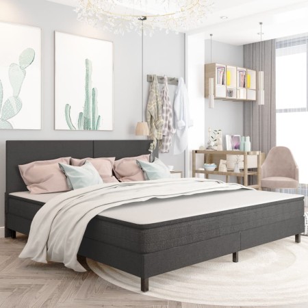 Estructura de cama Box Spring tela gris 200x200 cm de vidaXL, Camas y somieres - Ref: Foro24-287459, Precio: 157,54 €, Descue...