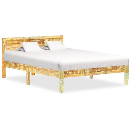 Estructura de cama de madera maciza reciclada 120x200 cm de vidaXL, Camas y somieres - Ref: Foro24-288435, Precio: 128,07 €, ...