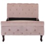 Estructura de cama de terciopelo rosa 90x200 cm de vidaXL, Camas y somieres - Ref: Foro24-288564, Precio: 263,32 €, Descuento: %