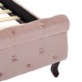 Estructura de cama de terciopelo rosa 90x200 cm de vidaXL, Camas y somieres - Ref: Foro24-288564, Precio: 263,32 €, Descuento: %