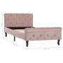 Estructura de cama de terciopelo rosa 90x200 cm de vidaXL, Camas y somieres - Ref: Foro24-288564, Precio: 263,32 €, Descuento: %