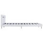 Estructura de cama con LED de cuero sintético blanco 180x200 cm de vidaXL, Camas y somieres - Ref: Foro24-280855, Precio: 216...