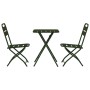 Conjunto bistro 3 pcs Verde Acero en Conjuntos de jardín | Comprar online en Foru.es