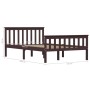 Estructura de cama madera maciza pino marrón oscuro 120x200 cm de vidaXL, Camas y somieres - Ref: Foro24-283234, Precio: 121,...