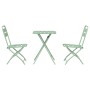 Conjunto bistro 3 pcs Verde Acero en Conjuntos de jardín | Comprar online en Foru.es
