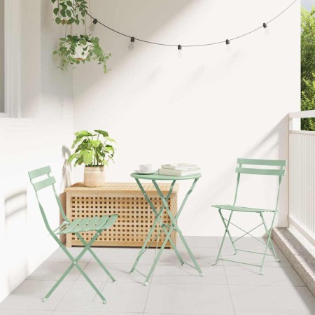 Silla de jardín plegable 2 pcs Menta claro 42 x 46 x 82cm Metal en Sillas de jardín | Comprar online en Foru.es