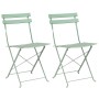 Silla de jardín plegable 2 pcs Menta claro 42 x 46 x 82cm Metal en Sillas de jardín | Comprar online en Foru.es