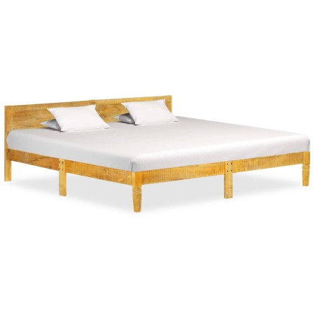 Estructura de cama de madera maciza de mango 200 cm de vidaXL, Camas y somieres - Ref: Foro24-288434, Precio: 162,89 €, Descu...