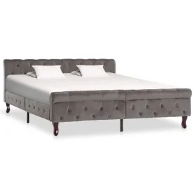 Gray velvet bed frame 160x200 cm by vidaXL, Beds and slatted bases - Ref: Foro24-288561, Price: 328,60 €, Discount: %