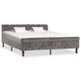 Estructura de cama de terciopelo gris 160x200 cm de vidaXL, Camas y somieres - Ref: Foro24-288561, Precio: 333,62 €, Descuent...