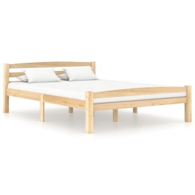 Estructura de cama de madera maciza de pino 120x200 cm de vidaXL, Camas y somieres - Ref: Foro24-322063, Precio: 114,56 €, De...