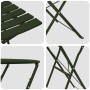 Conjunto de Bistro Plegable 3 pcs Bosque Acero en Conjuntos de jardín | Comprar online en Foru.es