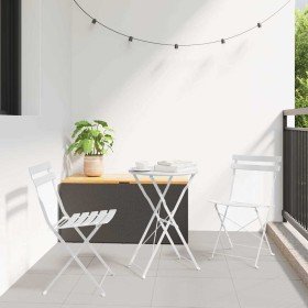Conjunto de Bistro Plegable 3 pcs Acero en Conjuntos de jardín | Comprar online en Foru.es